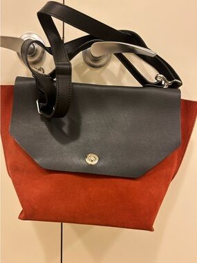 GRAF LANTZ 2 two way Suede & Leather Handbag‎ purse